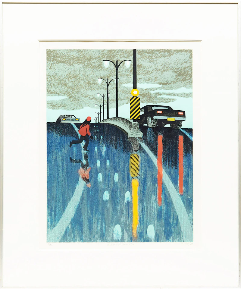 Philip Henry Howard Surrey, La Chaussée Mouillée, colour serigraph, 1981 - view 2