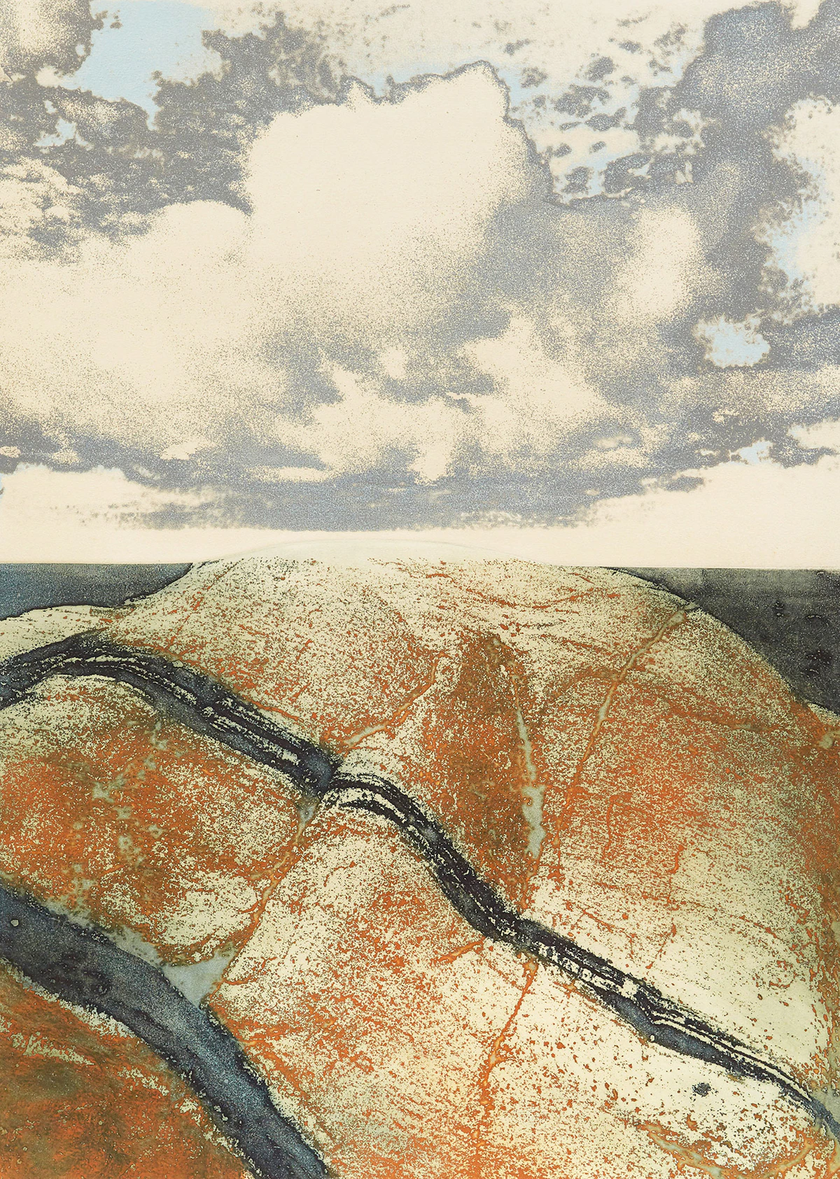 Edward John Bartram, Precambrian Spirit, Northern Image Series, colour etching, 1979
