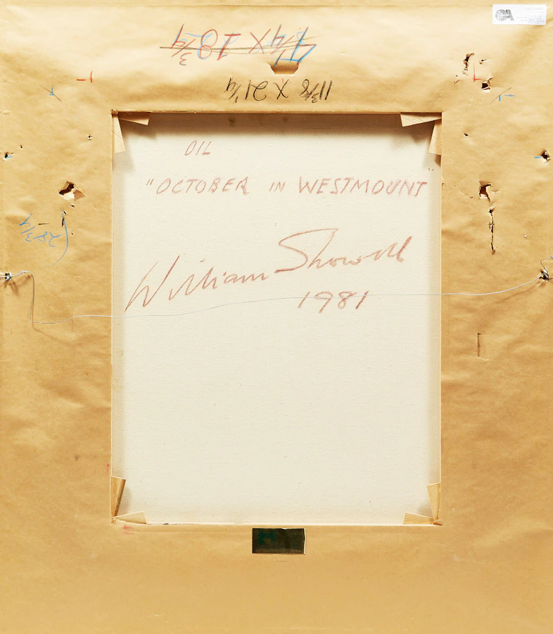 William Showell, October in Westmount, oil on canvas, 1981 - view 3