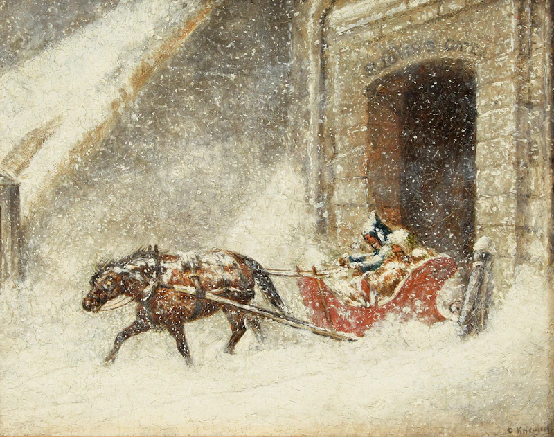 (Attributed to) Cornelius Krieghoff, St. John’s Gate, Quebec