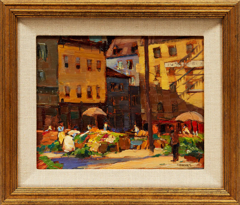 Frank Leonard Brooks, Quebec Market , oil on board, 1940 - view 2