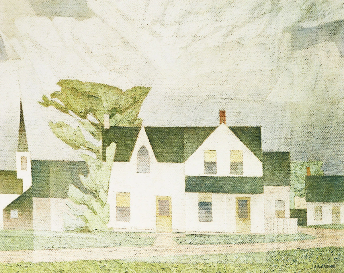 Alfred Joseph Casson, Autumn Afternoon; Village House; Lake Flurry, three colour serigraphs