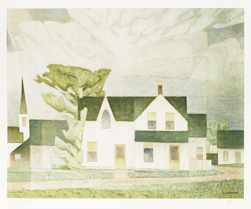 Alfred Joseph Casson, Autumn Afternoon; Village House; Lake Flurry, three colour serigraphs - view 2