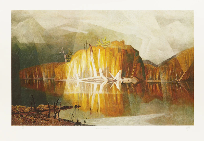 Alfred Joseph Casson, Sturgeon Bay; Mist, Rain and Sun; Snow Flurries, three colour serigraphs - view 8