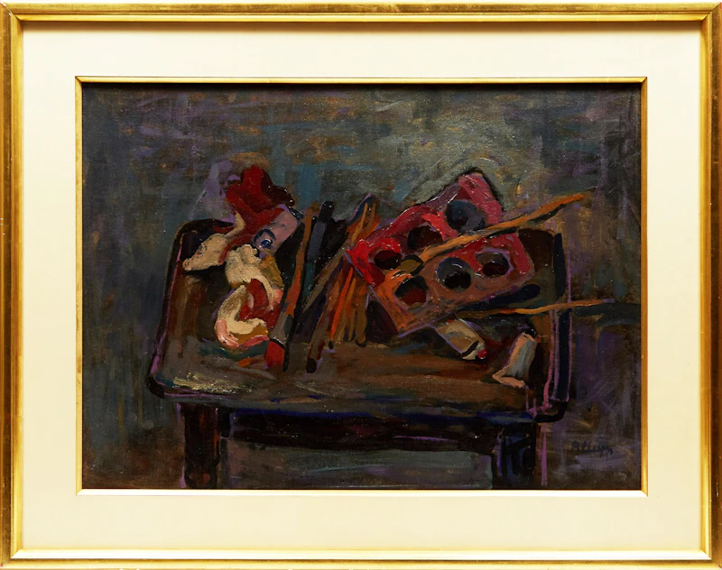 Edmund Alleyn, Le Table de l’Artiste, oil on canvas board - view 2