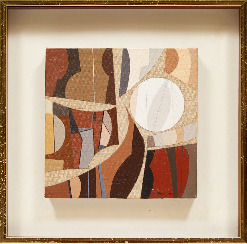 Jean-Paul Jérôme, Sentiers, acrylic on canvas board, 1977 - view 2