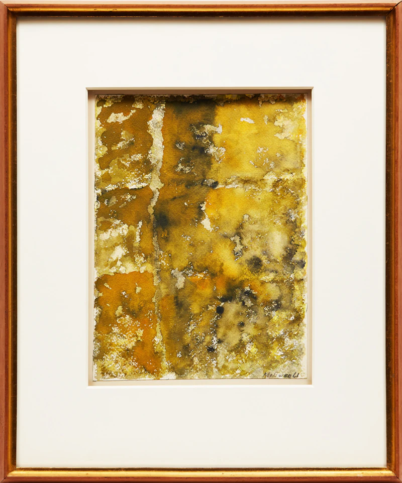 Jean Albert McEwen, Mauve assiégé de jaune, watercolour, 1961 - view 2