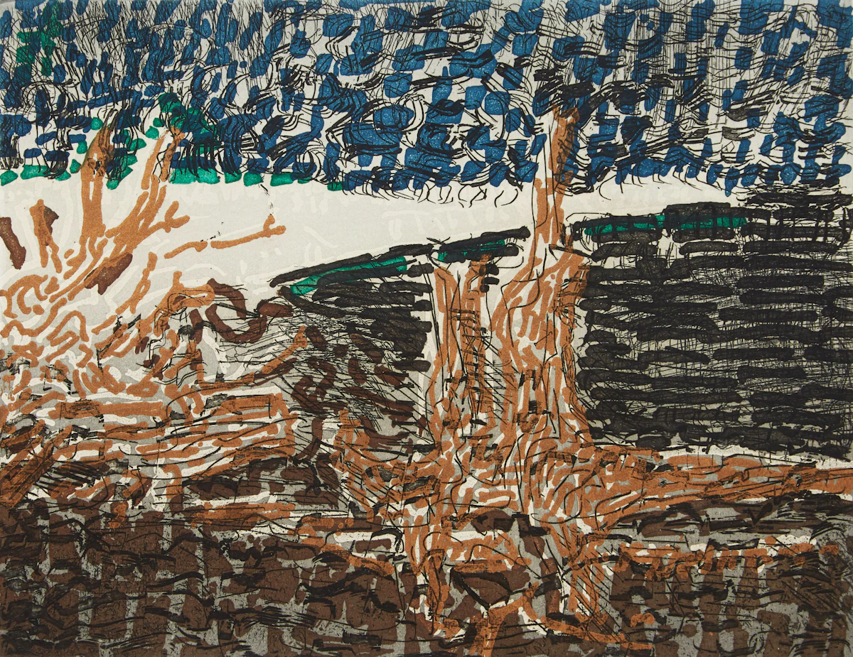 Jean Paul Riopelle, Anticosti no. 3 (1985), colour etching on Arches paper