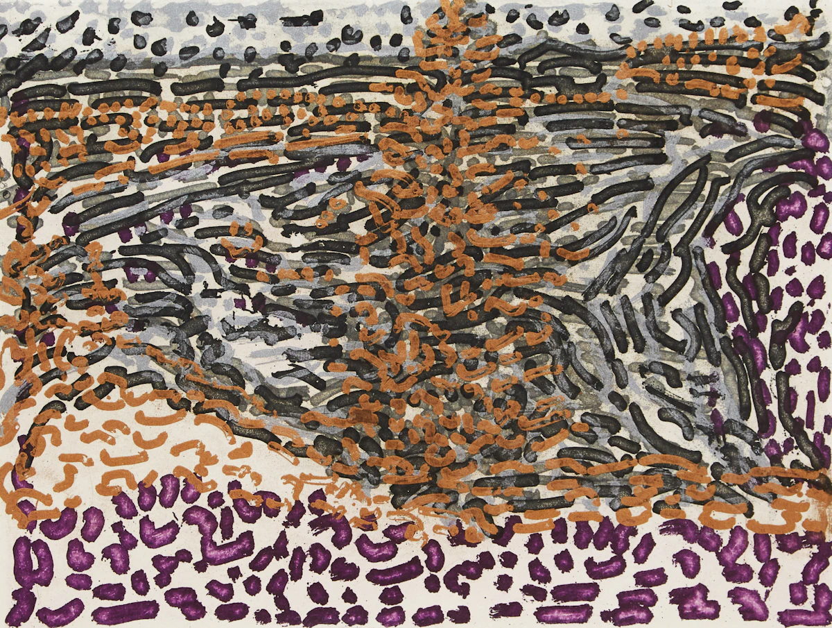 Jean Paul Riopelle, Anticosti no. 4, colour etching on Arches paper