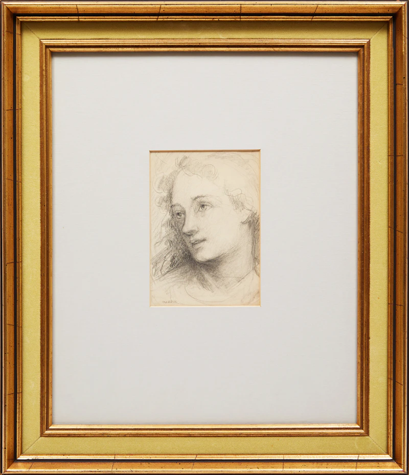 Ozias Leduc, Portrait of a Woman, graphite - view 2