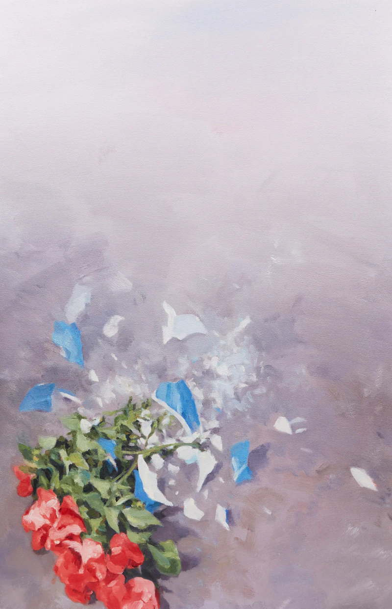 Will Gorlitz, Blue Vase, Red Roses