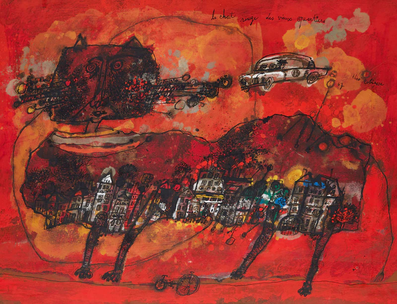 Le chat rouge de vieux quartiers by Théo Tobiasse