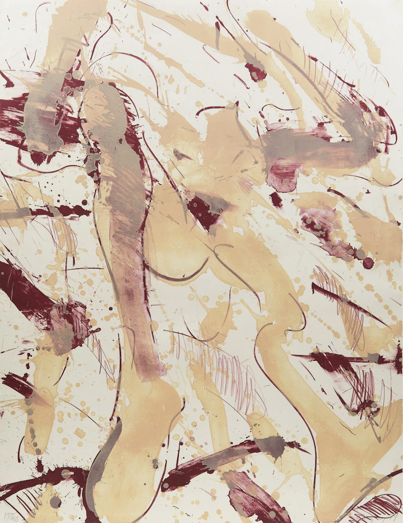 John Graham Coughtry, Reclining Nude , colour lithograph, 1979 - view 2