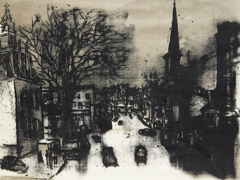 Molly Lamb Bobak, View from the Bridge , lithograph - view 2
