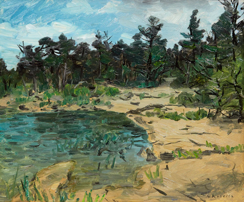 William Goodridge Roberts, Georgian Bay, oil on board, circa 1957 - view 2