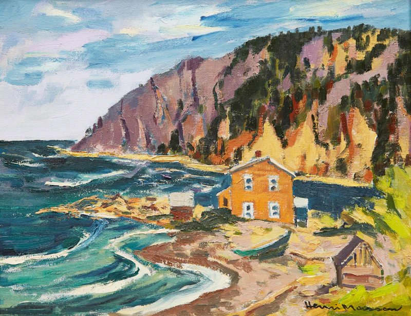 Henri Leopold Masson, Anse Pleureuse, oil on canvas, 1971 - view 2