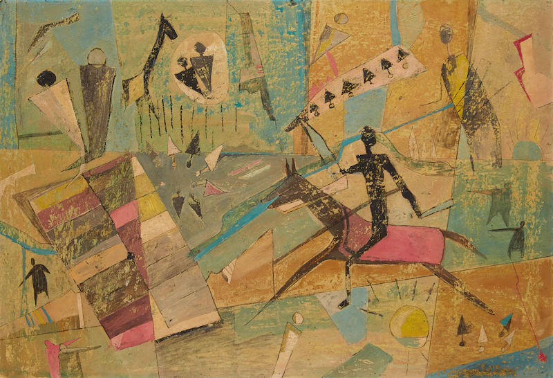 William Ronald, Untitled , mixed media on card, 1949 - view 2
