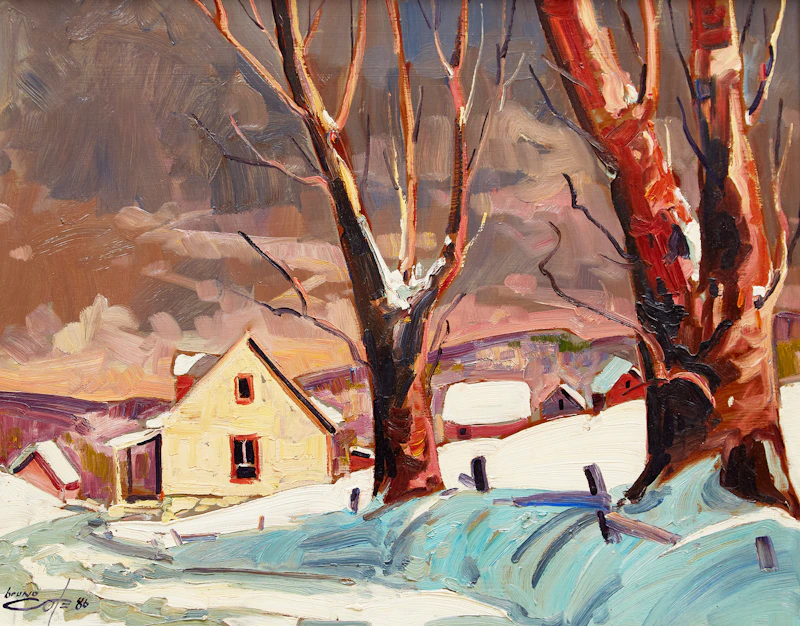 Bruno Côté, Rg. St. Nicolas, oil on board, 1986 - view 2
