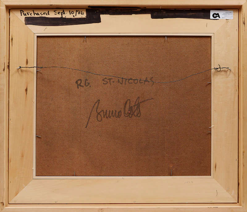 Bruno Côté, Rg. St. Nicolas, oil on board, 1986 - view 3