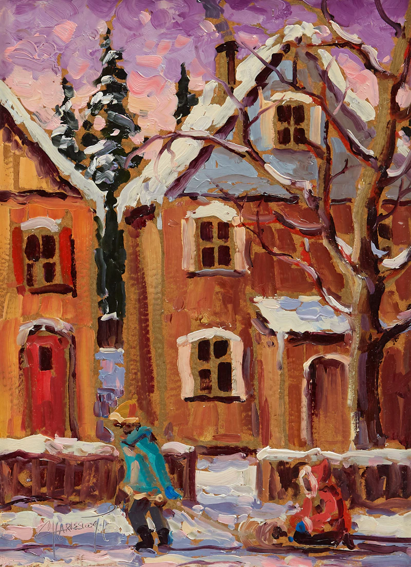 Rod Charlesworth, Winter Street Scene  (Hamilton)  , oil on board - view 2