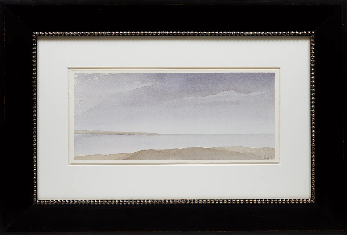 Malcolm Rains, Dawn, near the Scarborough Bluffs , watercolour, 1988