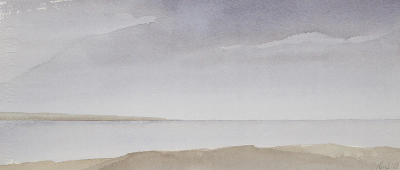Malcolm Rains, Dawn, near the Scarborough Bluffs , watercolour, 1988 - view 2