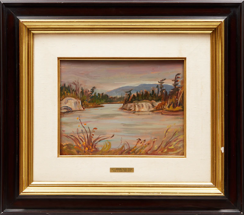 Alexander Young Jackson, Birches in Spring (River), double-sided oil on board, 1959 - view 4