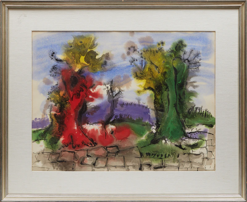 Paul-Vanier Beaulieu, Untitled (Landscape with Trees)