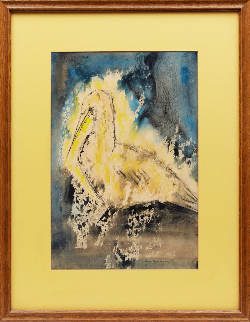 Gordon MacNamara, Sea Bird, watercolour, 1952 - view 2