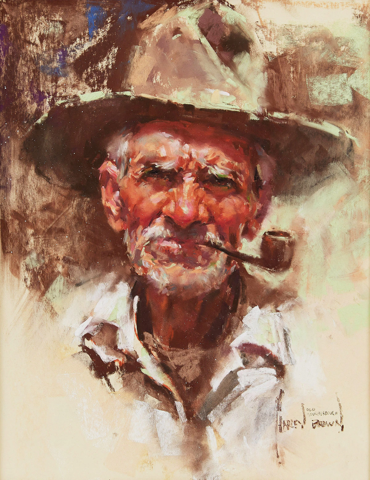 Harley Brown, Old Sourdough , pastel