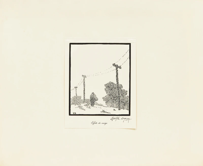 Rodolphe Duguay, La Vierge Mère; Effets de neige, pair of woodblock prints - view 2