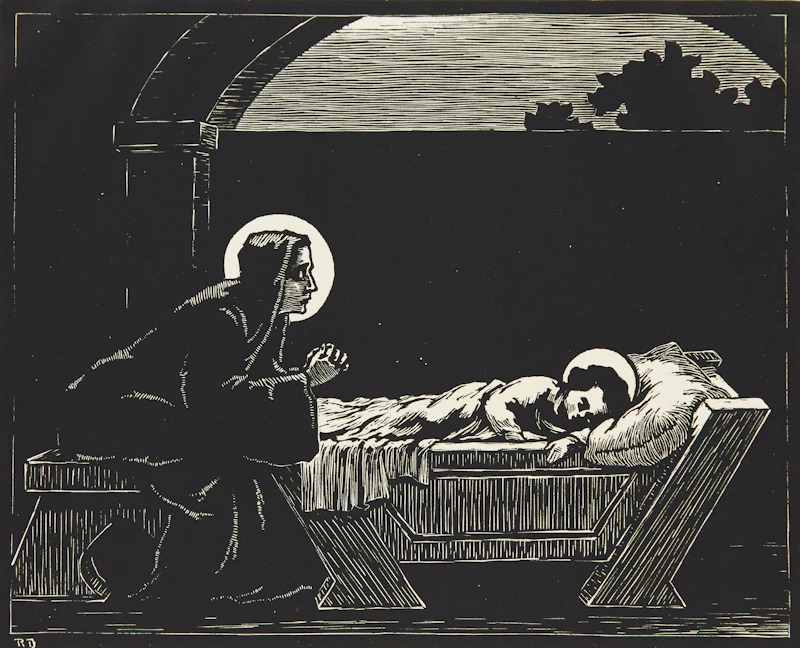 Rodolphe Duguay, La Vierge Mère; Effets de neige, pair of woodblock prints - view 4