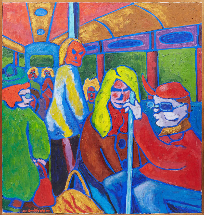 John Godfrey, Streetcar , oil on canvas, 1973 - view 2