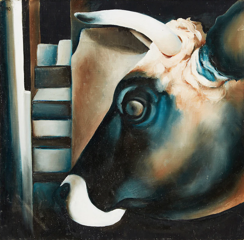 Lindee Climo, Steer, oil on board - view 1
