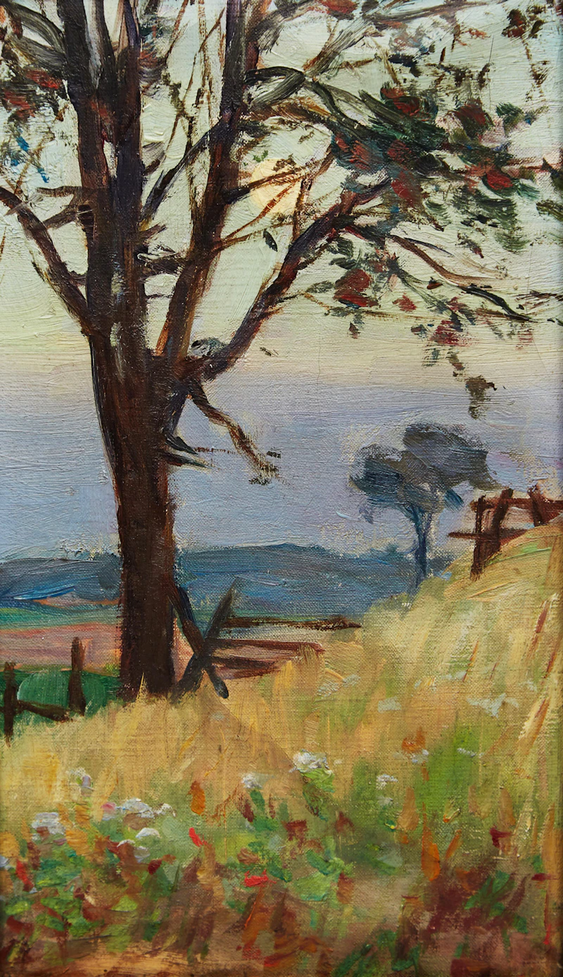 Landscape with Trees and Fence by Farquhar McGillivray Strachan Knowles