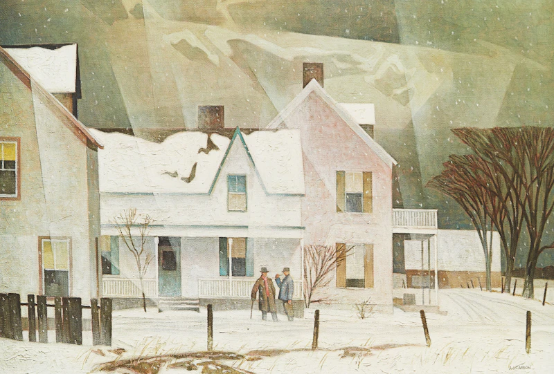 Alfred Joseph Casson, Snow Flurries; Sturgeon Bay; Mist, Rain and Sun, three colour serigraphs - view 7
