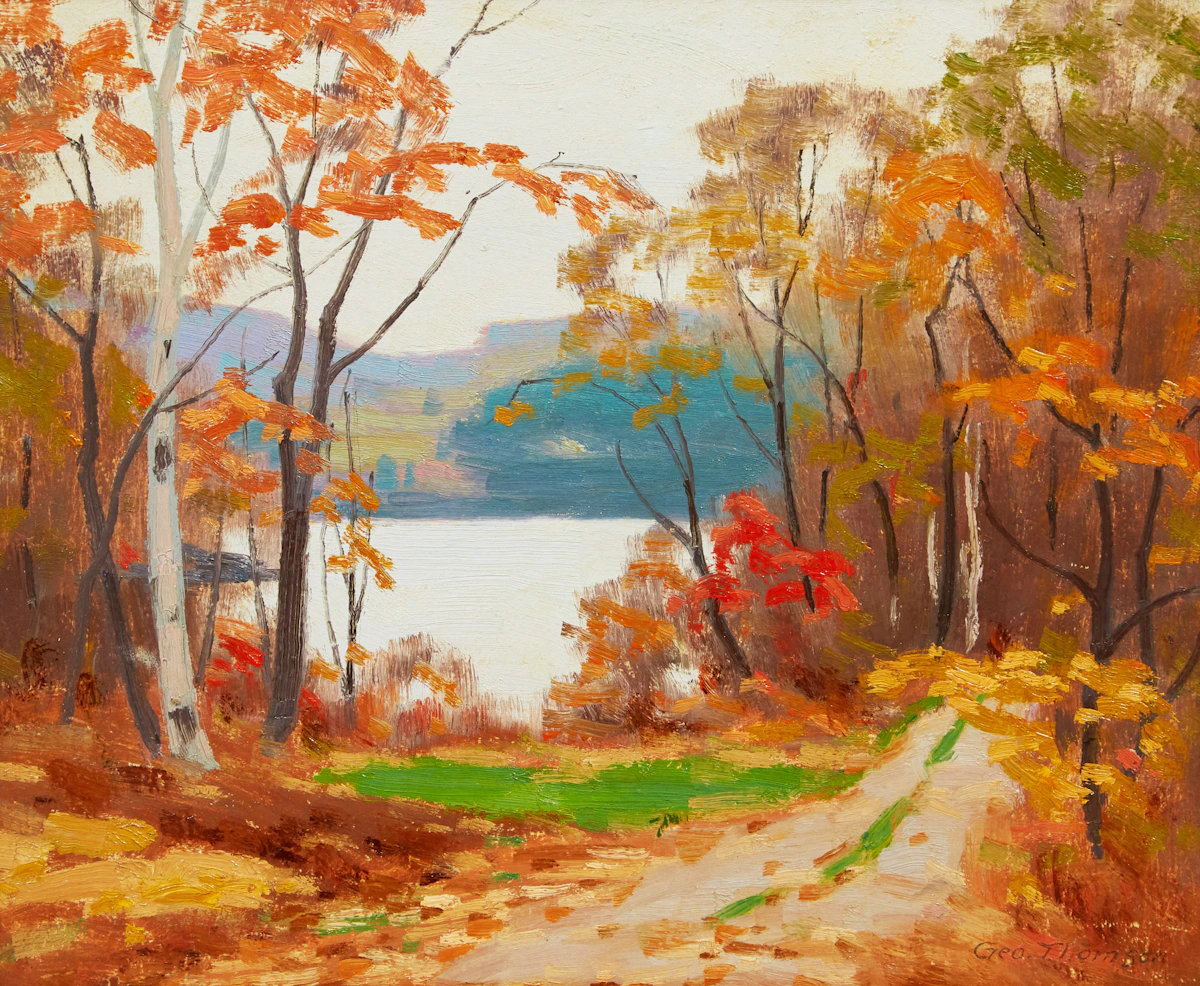 George Thomson, Autumn Haze, oil on paperboard