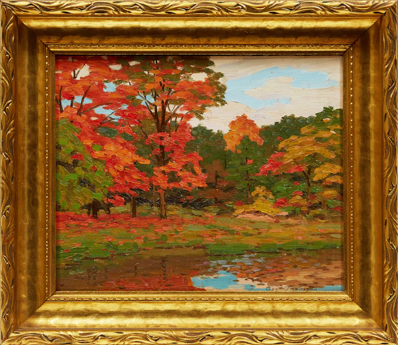 George Thomson, View in Harrison Park, Owen Sound, oil on paperboard - view 2