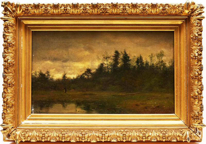 James MacDonald Barnsley, Landscape with Figure, oil on canvas - view 2