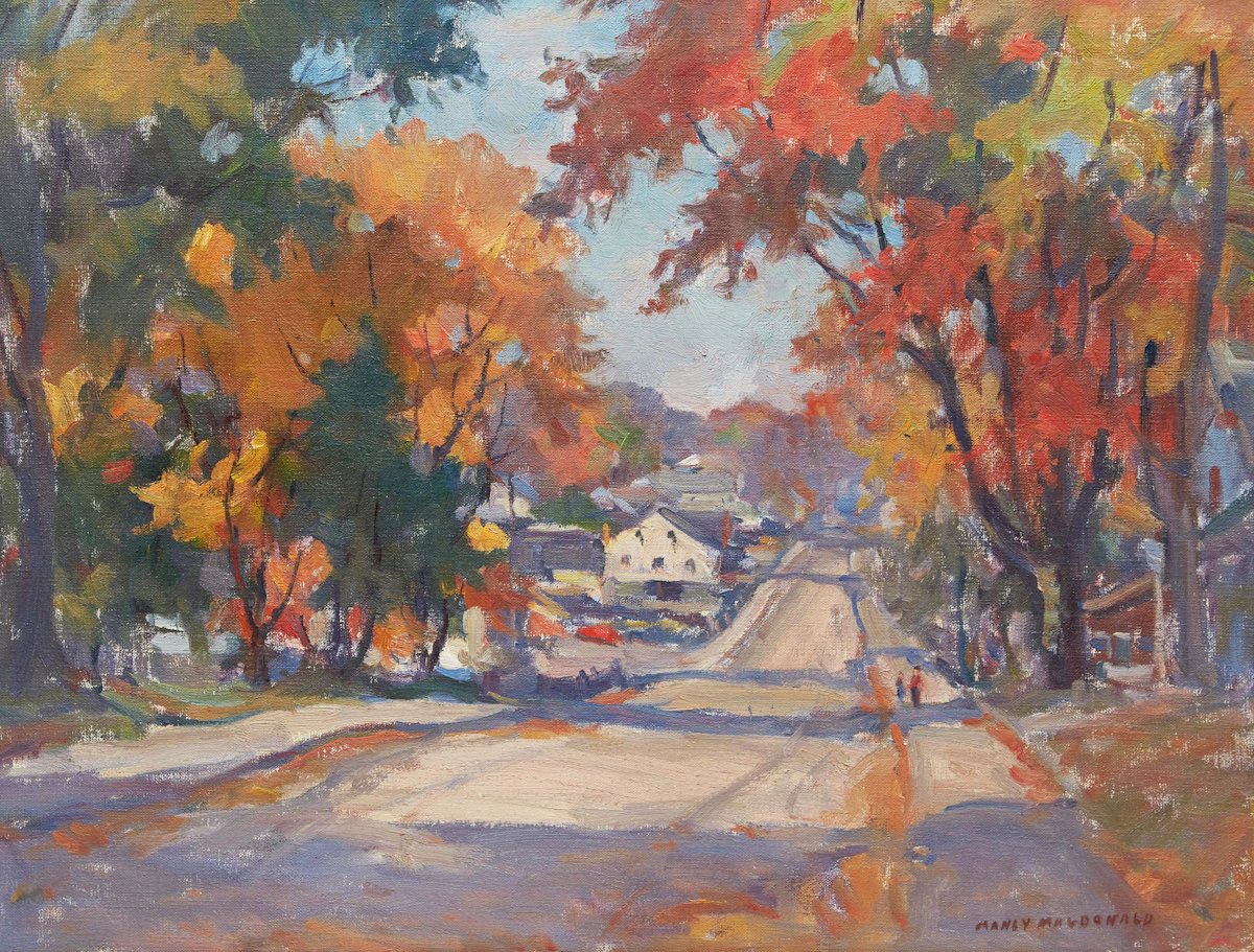 Manly Edward MacDonald, Autumn Roadway, oil on canvas