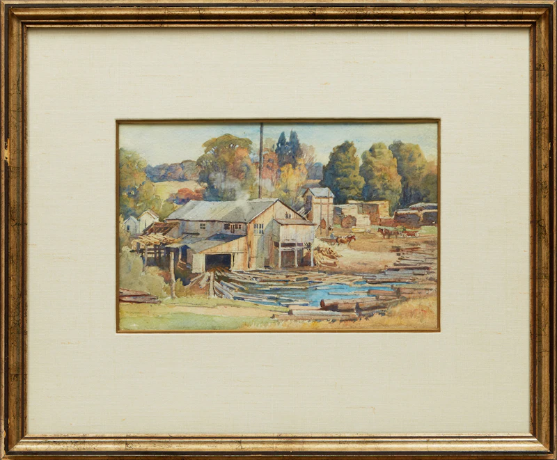 Frederick Henry Brigden, Logging Mill , watercolour - view 2