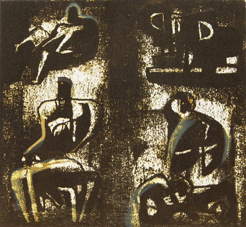 Henry Moore, Ideas from Metal Sculpture #4, lithograph, 1981 - view 1
