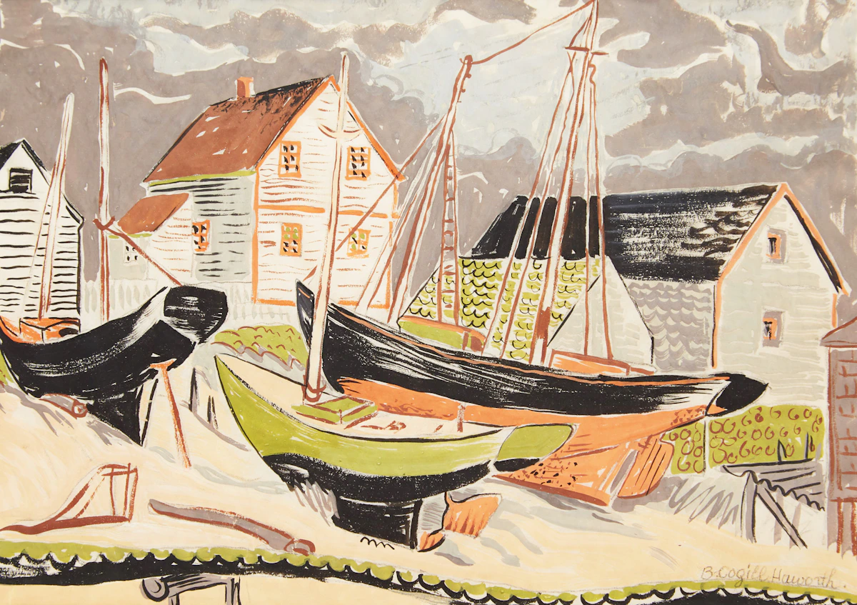 Bobs Cogill Haworth, Port au Persil , watercolour, circa 1943/44