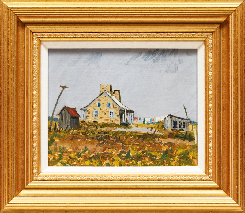 Terry Tomalty, La lessive du lundi, Verchères, oil on board, 1970 - view 2