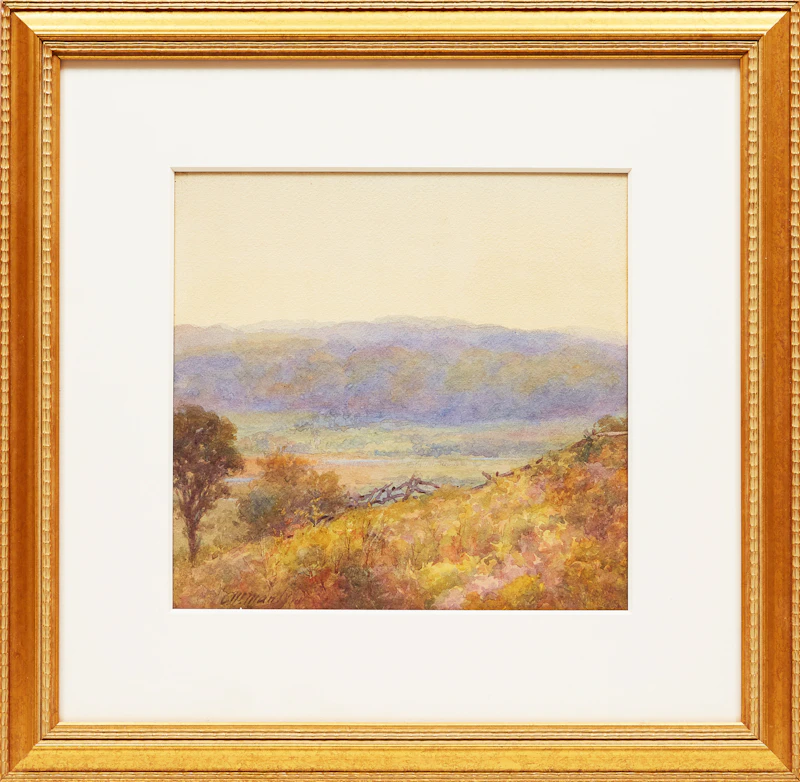 Charles Macdonald Manly, Fields in Summer , watercolour, 1914 - view 2