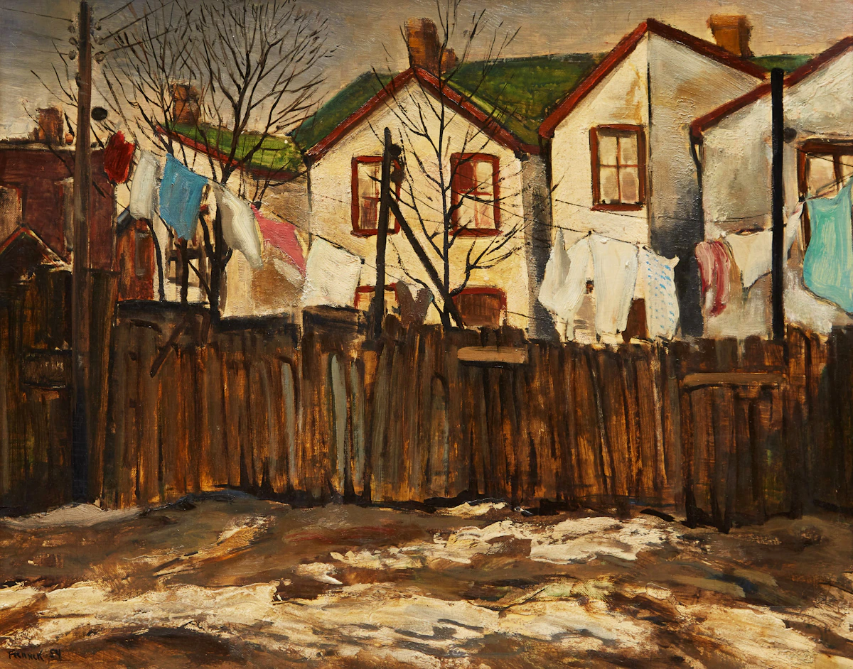 Albert Jacques Franck, Half House, oil on canvas board, 1954