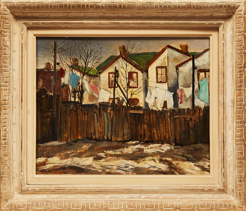 Albert Jacques Franck, Half House, oil on canvas board, 1954 - view 2