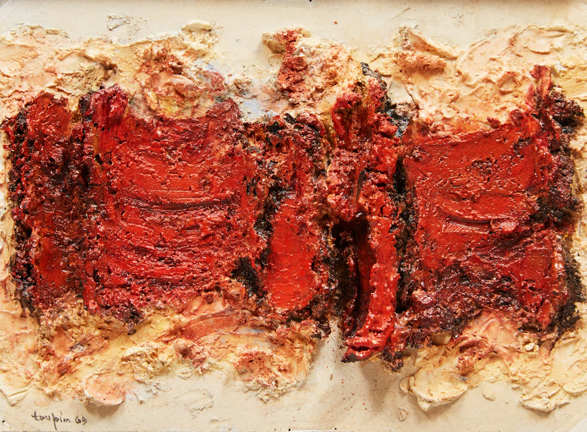 Fernand Toupin, Abstraction, acrylic on card, 1969