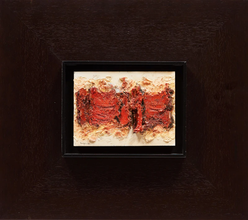 Fernand Toupin, Abstraction, acrylic on card, 1969 - view 2
