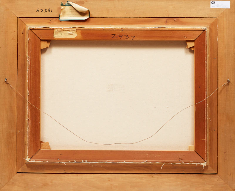 Allen Sapp, Making Bannock , acrylic on canvas, 1974 - view 3